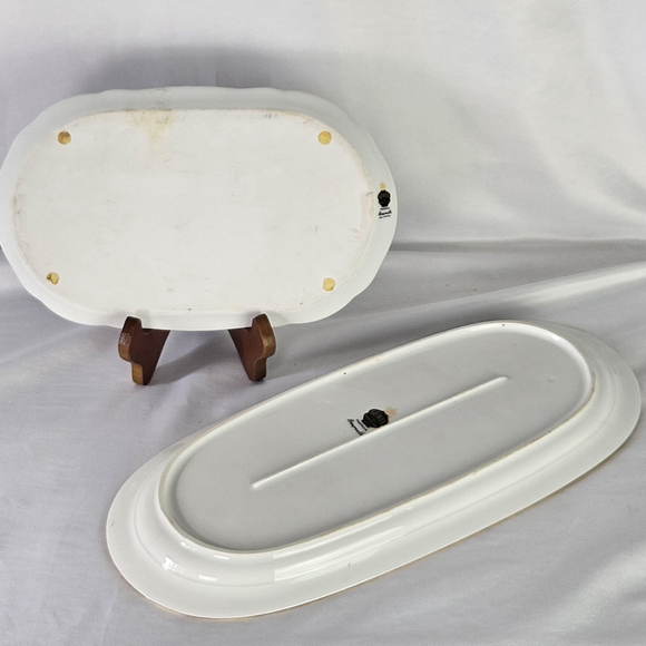 GLORIA Fine Porcelain Bavaria Bayreuth Platter - Fragonar, Set of 2 - Picture 6 of 10